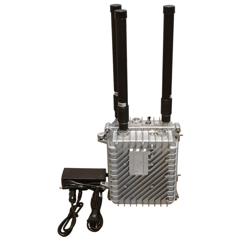 3-Band 433MHz 900MHz 1.2g 1.5g 2.4G Aluminum Stationary Drone Jammer with Built-in Fans