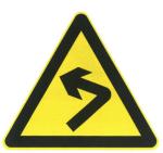 Road Traffic Signs Plate Supplier Yellow and Black Color Triangle Board Aluminum