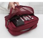 PVC Material Portable Waterproof Cosmetic Bag Zippered Closure Type