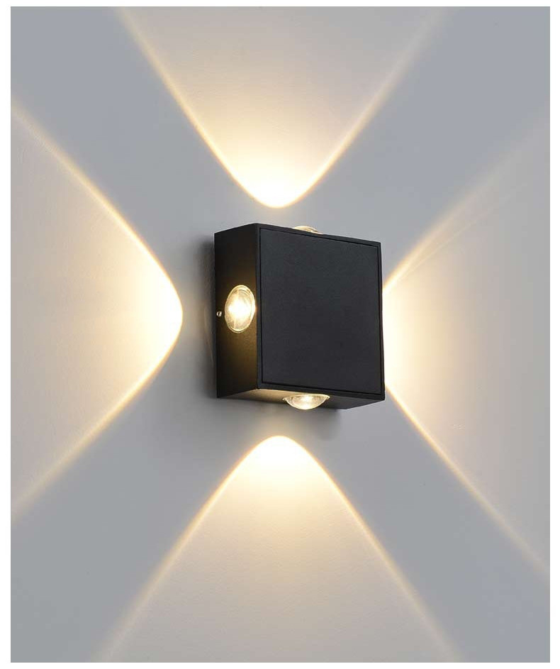 Stairs aisle corridor wall light modern LED balcony four sides wall lamp bathroom KTV outdoor wall lighting