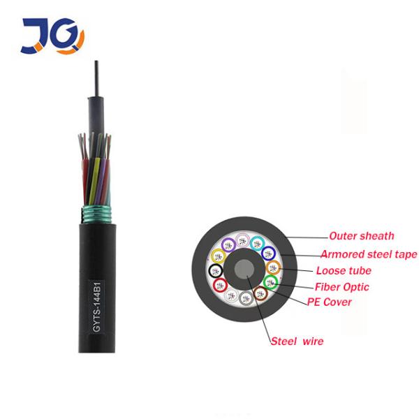 Buy cheap Single Mode 48Core GYTS GYFTS Optical Cable Black Jacket 1550nm Length from wholesalers