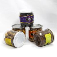 Buy cheap Round Dry Food Canister Clear Pet Jars with easy open lid , Wide Mouth Plastic product