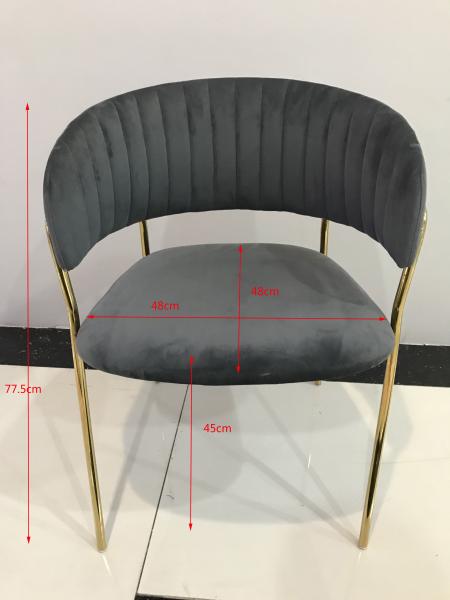 Buy cheap Soft Fabric Smooth 77.5cm Wrought Iron Dining Chair from wholesalers