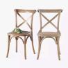 Buy cheap Nice design customize rattan seat chair vintage oak cross stackable dining chair event wedding X chair from wholesalers