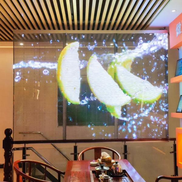 Buy cheap GS7.8 15.6R55T Grille Transparent LED Display Screen Wan 266*250 from wholesalers