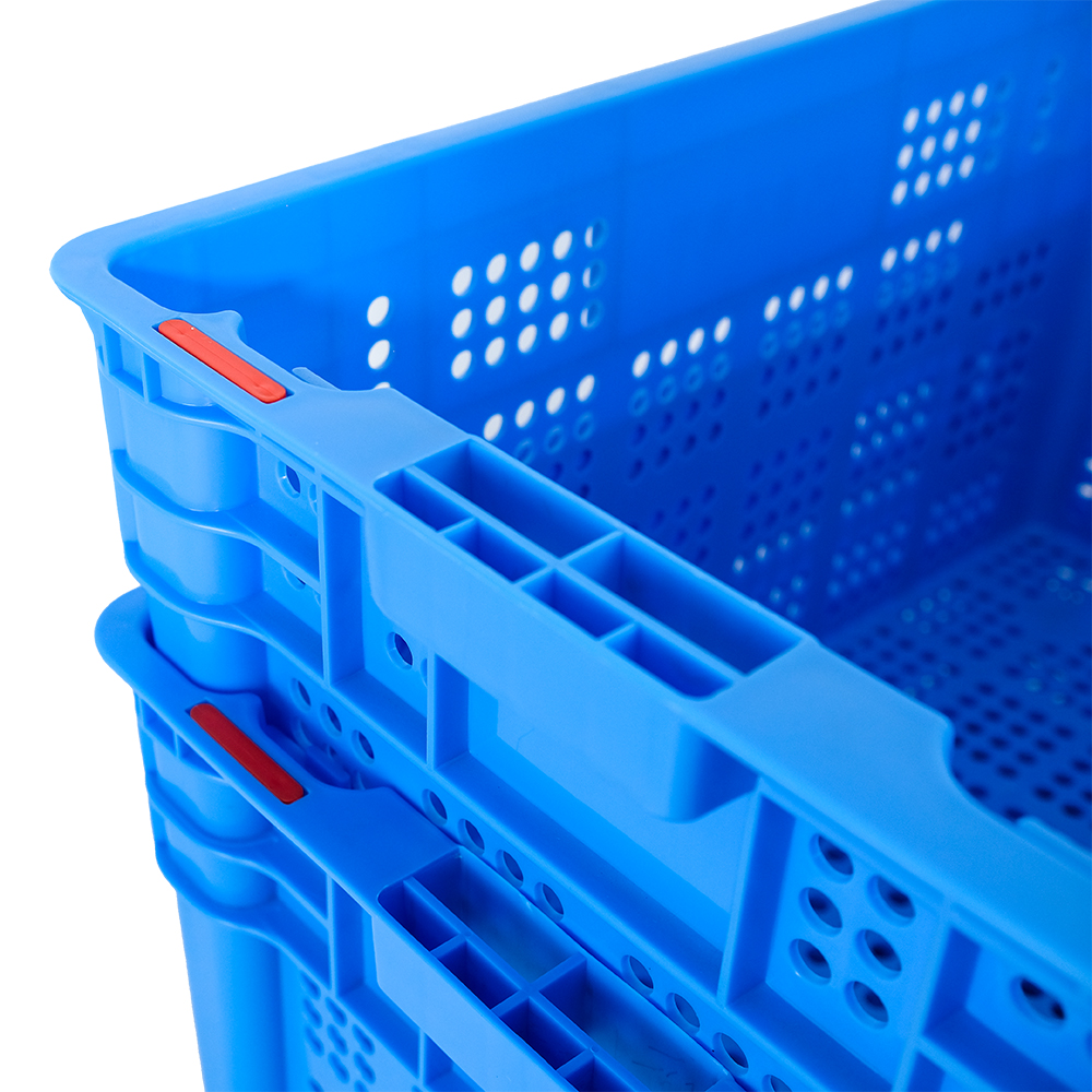 Fresh Ventilation PP Stacking Customized Logo Plastic Dislocation Basket with Mesh