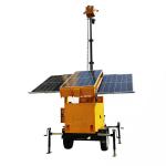 Mobile solar surveillance trailer solar CCTV camera trailer for commercial