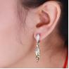 Buy cheap 18K Yellow Gold White Gold Two Tone Drop Dangle Earrings with Diamonds(GDE026) from wholesalers