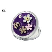 Buy cheap Flower Engraved Handbag Compact Mirror , Mens Cosmetic Compact Mirror product