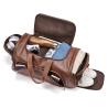 Buy cheap MingLu Waterproof Brown PU Leather Duffle Bag Male Duffle Bag Fashionable from wholesalers