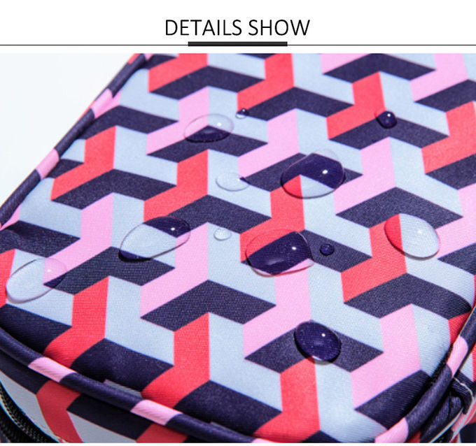 Embroidery Logo Private Label Ladies Polyester Cosmetic Bag