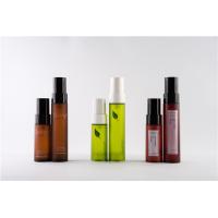 Buy cheap Amber Green Plastic Lotion Custom Cosmetic Bottles Set / Foundation Pump Bottle product