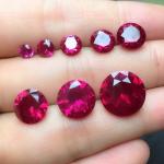 Vintage Style Ruby Moissanite Synthetic Corundum Pear Shape 2x3mm To 10x14mm