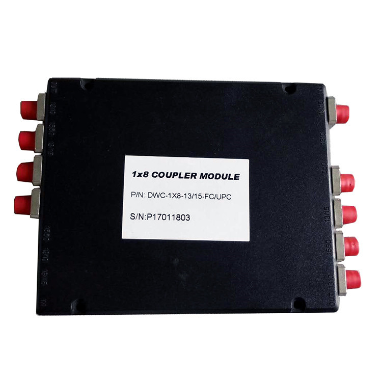 1310/1550nm 1x8 Fiber Optic Splitter DWC Dual Window Coupler Module With Fc Adapters