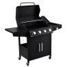 Buy cheap Easily Assembled 4 1 Burners Gas Grills Powder Coated Camping Bbq Grill Machine Design from wholesalers