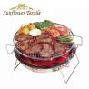 Buy cheap 30x20cm Stainless Steel Barbecue Charcoal Grill Round Mini Folding from wholesalers