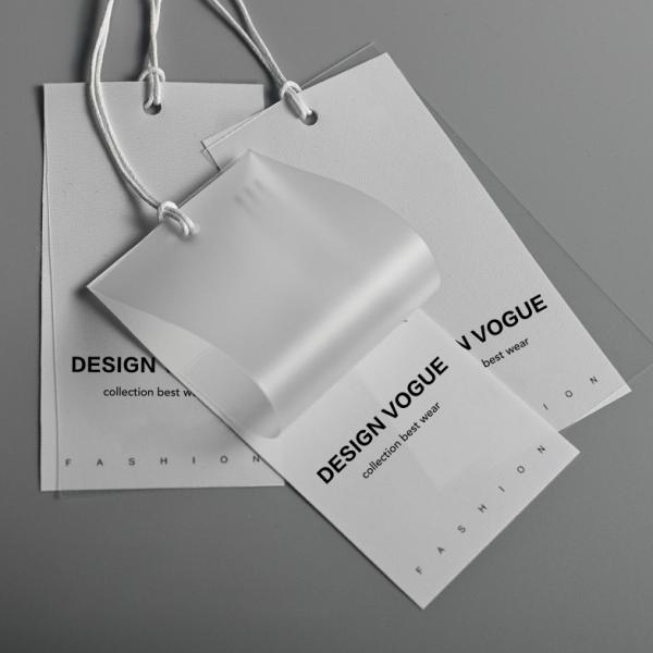 Buy cheap Matte Black Paper Garment Swing Tags Clothing Accessories Label Custom Logo from wholesalers