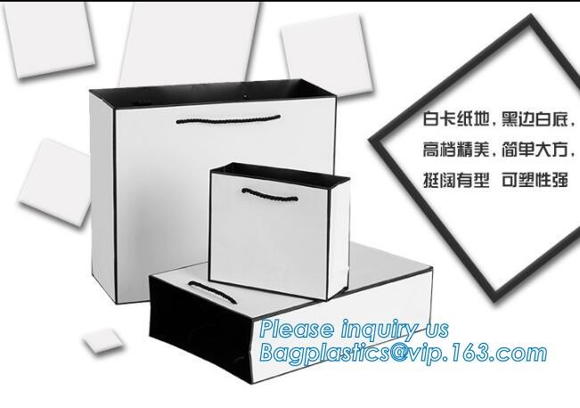 Elegant Embossed For Presents Clothing Wedding Birthday Bridal Baby Shower Paper Gift Bags Modern Fancy Cute Paper Premi