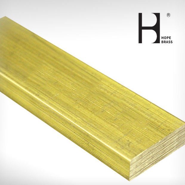 Corrosion Resistant Brass Flat Bars , C38500 Round Brass Rod