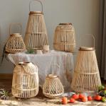 Hot Sale Led Lantern Indoor And Outdoor Decoration Natural Handmade Rattan Weave
