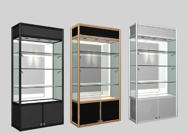 Fashion Metal Jewellery Display Cabinet , Durable MQ-030 Tall Glass Display