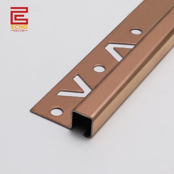 Buy cheap Residential Brozne Stainless Steel Square Edge Tile Trim 2.5m Tile Outside Corner Edge Trim from wholesalers