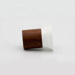 Home Art Crafts Perfume Bottle Lid Wooden Ceramic Cup Base With Wooden Stand