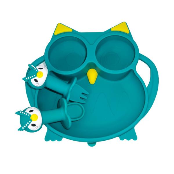 Buy cheap Silicone Suction Plate Set Food Feeding Bpa Free For Infants Toddlers from wholesalers
