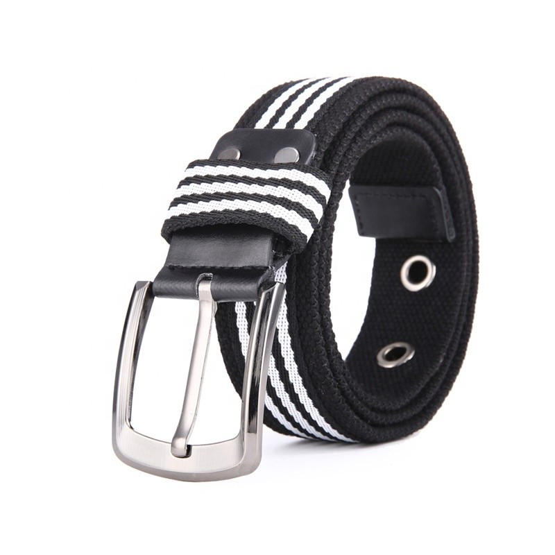 Alloy Buckle Cotton Canvas Belt