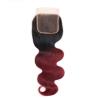 Buy cheap Brazilian 4x4 Lace Closure 1b 99j Burgundy Body Wave Closure Ombre Color from wholesalers