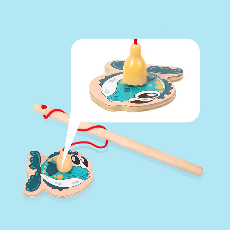 Fishing Game Wooden Alphanumeric Toys For Children Montessori Early Educational