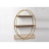 Buy cheap Gold Metal Framed Metal And Wood Display Shelves from wholesalers
