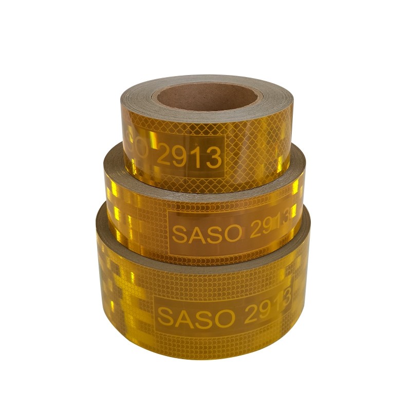 Yellow Aluminized Metallized Truck Reflective Sticker Saso 2913 Reflective Tape