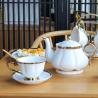 Buy cheap Sustainable Luxury Gold Rim Porcelain Espresso Cappuccino Turkish Coffee Tea Cup Set from wholesalers