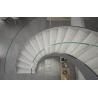 Buy cheap Wrought Iron Interior Stair Railings Spiral Staircase Glass Curved Banister Handrail from wholesalers