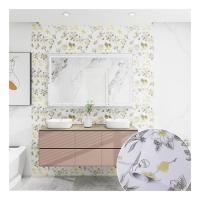Buy cheap Fireproof Botanical Wallpaper Peel And Stick PVC Flower Wallpaper For Bathroom product