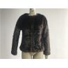 Buy cheap Warm Womens Brown Faux Fur Jacket , Collarless Chubby Short Coat TWS019919 from wholesalers