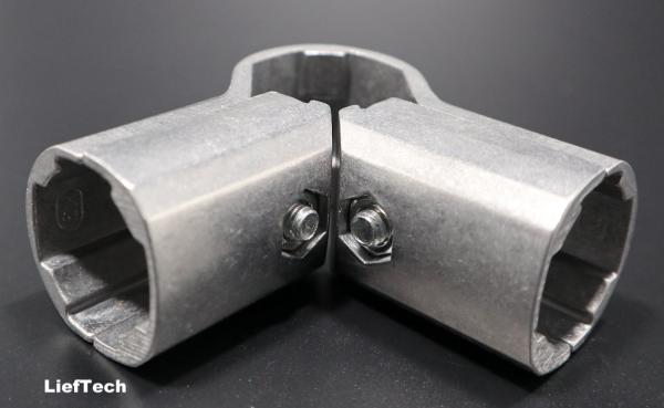 Quality 4 Way Aluminium Pipe Connectors standard size 90 Degree Right Angle Joints for sale