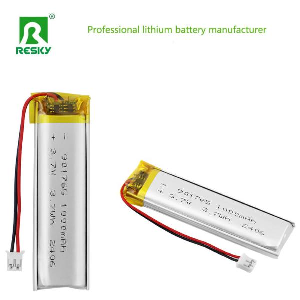 Lithium Polymer Battery Pack 901765 3.7V 1000mAh 3.7wh Rechargeable Power Lipo Batteries