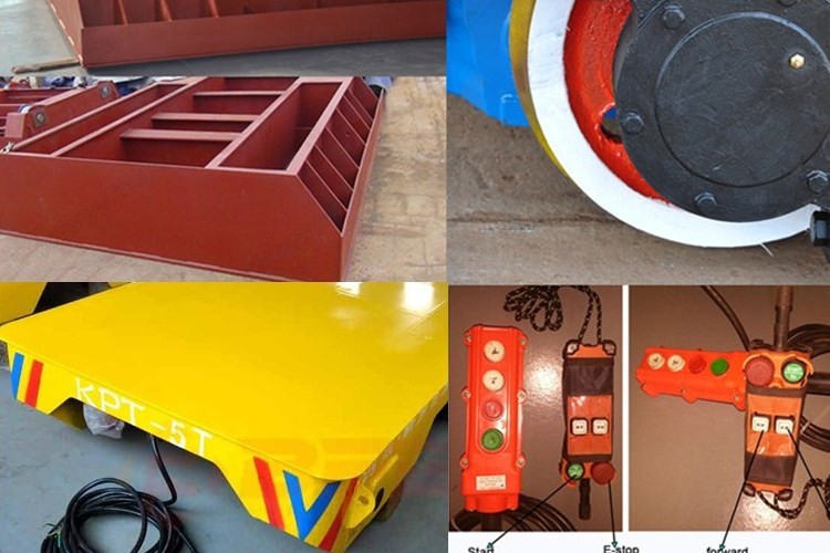 Steel Box Beam Structure Motorized Platform Cart , VFD Material Moving Equipment