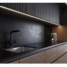 Buy cheap Modular Modern Kitchen Black Melamine Kitchen Cupboards Lacquer Painting Kitchen Cabinets For Apartment from wholesalers