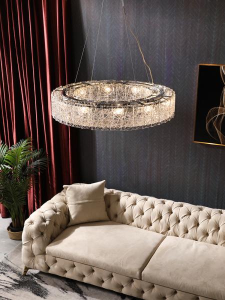 Modern Crystal Chandelier Lighting Art Decor Round Suspesion Luxury Chandelier