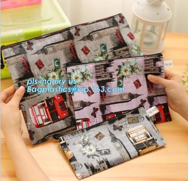 Buy cheap office stationery oxford cloth zipper file bag, A4 size document pockets file stationery file bag, Leather Stationery Fi from wholesalers