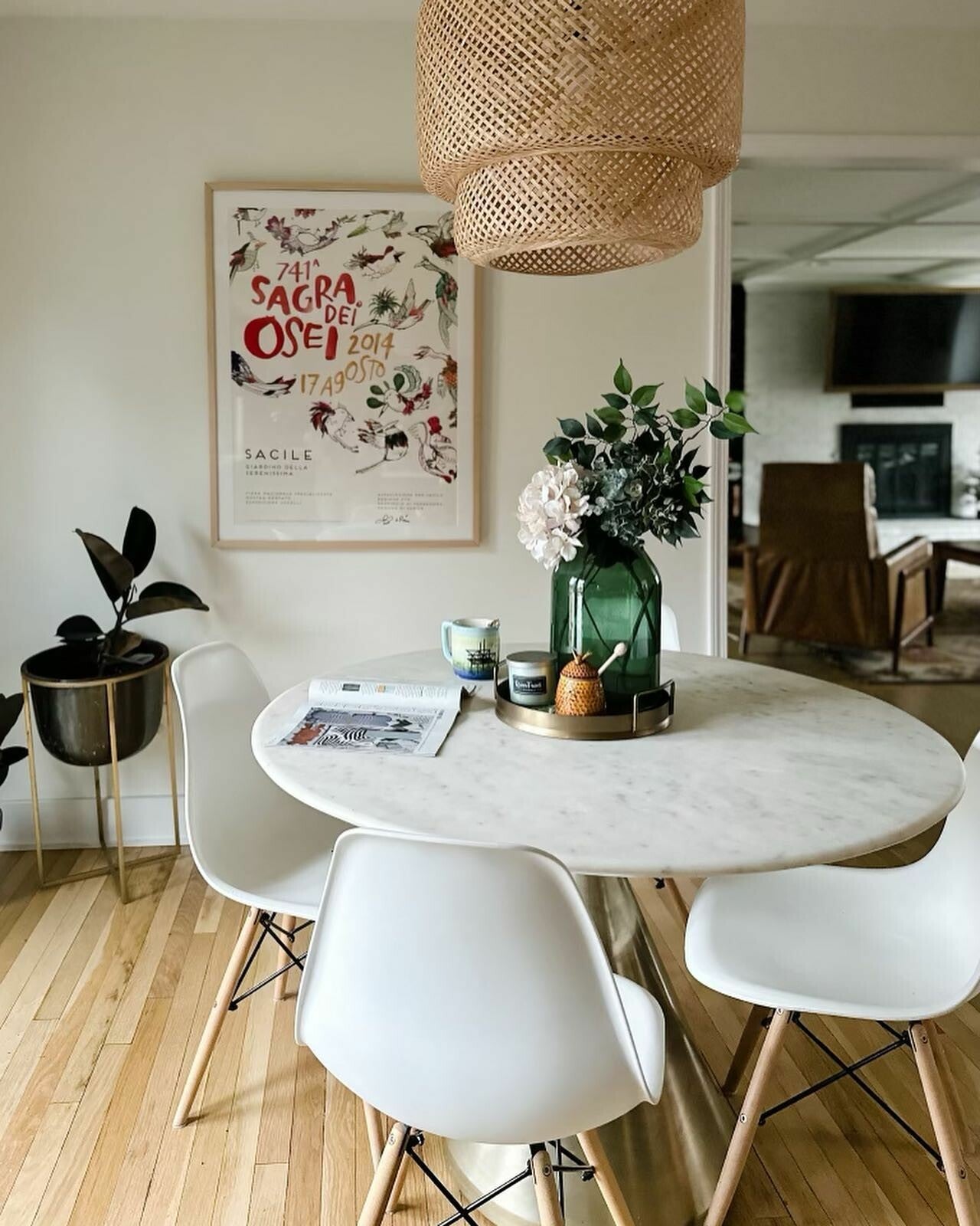 Marble Top Steel Gold Pedestal Tables For Coffee Living Room