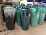 44x88cm Ceramic Outdoor Pot , Green Large Ceramic Pots For Outdoor Plants