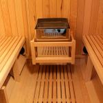 Red Cedar Sauna Wooden Steam Room Glass fiber reinforced plastic Base