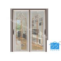 Buy cheap Bevel Clear Sliding French Patio Doors , Safety French Glass Sliding Patio Doors product