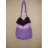 Buy cheap Purple flowers Large size bag hardware ring fashion women bag from wholesalers