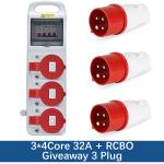 IP67 Waterproof Outdoor Electrical Socket Plastic Electric Box AC 220v -250v 16A