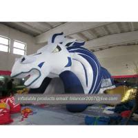 Buy cheap Outdoor decoration giant inflatable tunnel and inflatable green red logo product